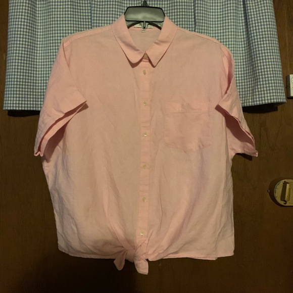 Madewell Tie Front Top   Size L - Picture 2 of 15